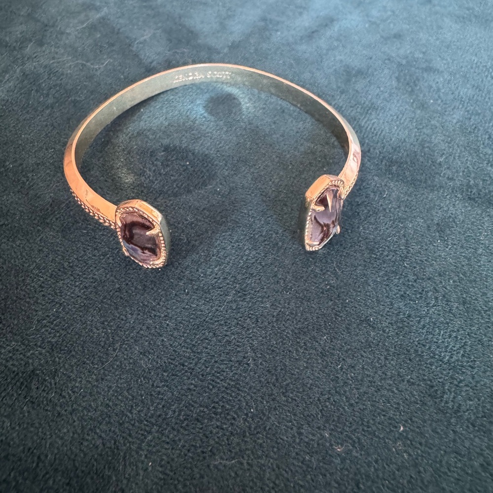 Elegant Gold and Purple Women's Cuff Bracelet
